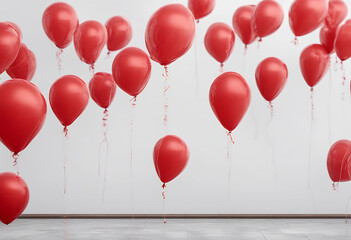 row white isolated red balloons balloon party sale holiday celebration birthday decoration anniversary celebrate happy background helium joy festival carnival shiny bunch vibrant three-dimensional