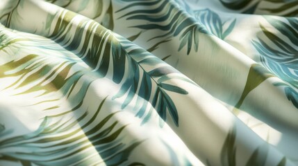 Aufkleber - Explore vibrant tropical patterns on soft summer fabrics for stylish seasonal fashion. Generative AI