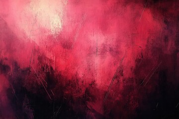 Poster - A weathered background displaying scratches and distressed textures in shades of red and black, evoking a bold and artistic vibe