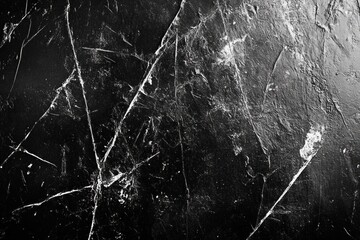 Poster - Textured surface showcases intricate scratches and a weathered appearance, creating an atmospheric, grunge aesthetic with a dark palette
