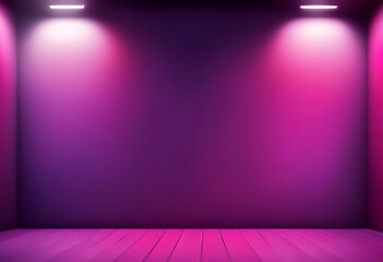 Wall Mural - abstract room studio purple interior wall violet gradient background floor blurred illustration 3d r