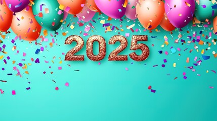 Bright anniversary party design with 