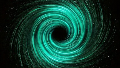 Wall Mural - Dark green grainy texture background swirling abstract glowing noise vortex, poster, head, digital design, dynamic motion, energy, chaotic, luminous, fluid, vibrant, deep, mysterious, organic, visual 