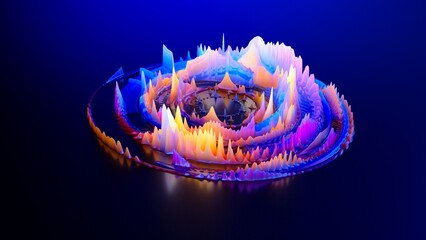 Wall Mural - glow swirl light effect. circular lens flare. abstract rotational lines. power energy element. lumin