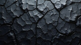 Cracked Earth Texture: Dry Soil Background, Arid Land Pattern, Black and Gray Abstract Design, Natural Desert Surface, Macro Detail Close-Up Photo