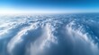 © mlangsen - Aerial view of fluffy cloudscape, sunrise, peaceful sky