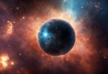 Wall Mural - giant nebula space background planetary night sky complex dynamic explosion futuristic illustration 