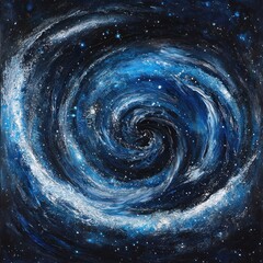 Wall Mural - Cosmic swirl, galaxy art, night sky, abstract, space background, website design