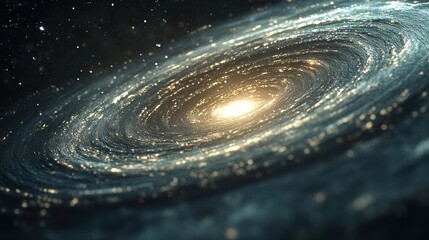 Wall Mural - Spiral Galaxy Rotating in Deep Space, Cosmic Background, Science Fiction