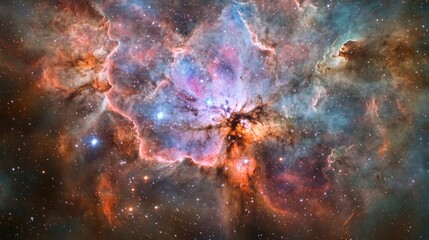 Wall Mural - Cosmic Nebula Stellar birth, space dust, vibrant colors, deep space background, astronomy education