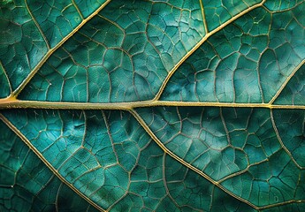 Wall Mural - green leaf macro