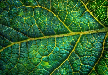 Wall Mural - green leaf macro