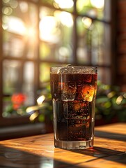 Wall Mural - Cola glass drink beverage