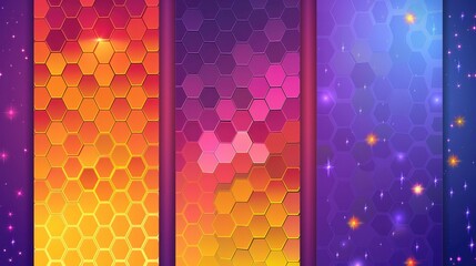 Poster - Captivate users with vibrant hexagonal gradient web banners that enhance your websites visual appeal and engagement.