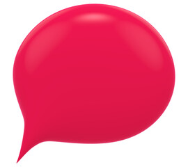 Poster - 3d chat balloon social media notification isolated white background 3D rendering