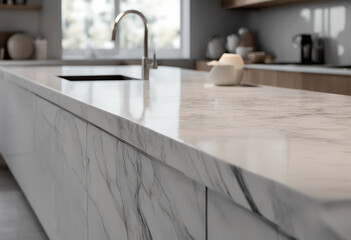 Wall Mural - plain countertop kitchen marble