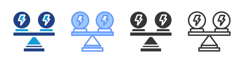 Poster - Load balancing icon set multiple style collection