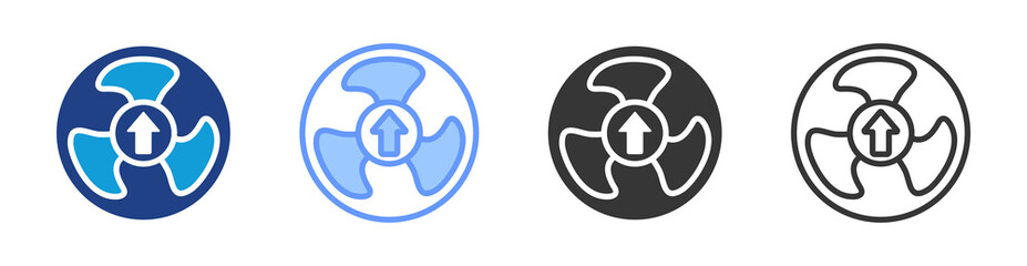 Poster - Fan optimization icon set multiple style collection