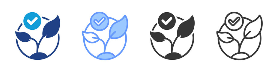 Poster - Eco friendly design icon set multiple style collection