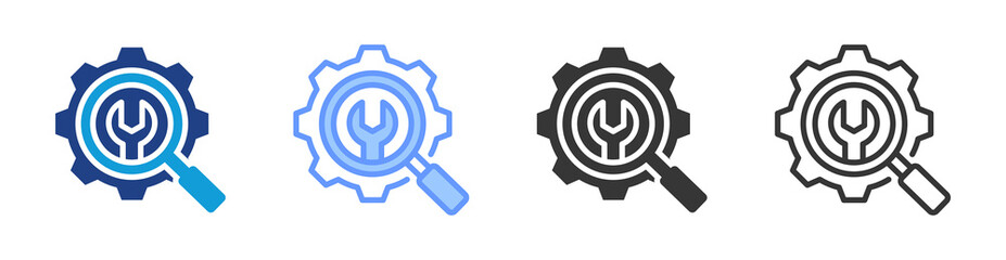 Aufkleber - Predictive maintenance icon set multiple style collection