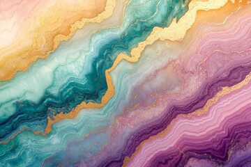Wall Mural - a sunset sky illustrated in abstract watercolor with orange and purple colors