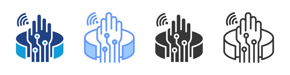Aufkleber - Wearable Technology icon set multiple style collection