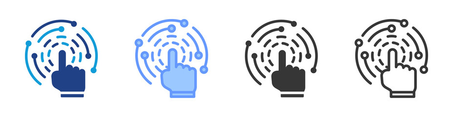 Poster - Tangible Interface icon set multiple style collection