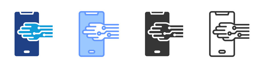 Poster - Gesture Based Input icon set multiple style collection