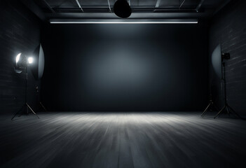Wall Mural - product room dark studio showcase empty spotlight abstract background texture asphalt blurred render