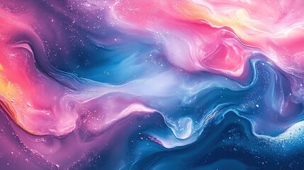 Poster - Dynamic abstract art digital artwork colorful swirls creative space vibrant enchantment