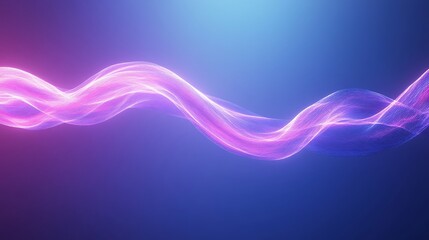 Leinwandbilder - Vibrant wave of light in purple and blue tones against a dark background.