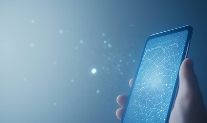 Leinwandbilder - A futuristic AI-powered business assistant display showcasing advanced technology and innovation.