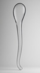 Fototapete - abstract transparent glass like object, translucent, smooth surface, elegant shape, simple and moder