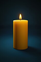 Poster - a single candle flame. ai.