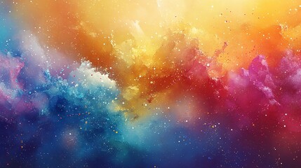 Poster - Vibrant abstract art digital creation colorful clouds creative space artistic viewpoint visual concept