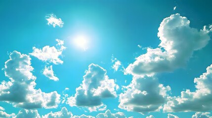 Wall Mural - blue sky with clouds