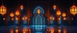 © cusniatul - Palace hall lanterns, night, reflection, fantasy