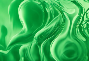 Canvas Print - effect container background flowing smooth shapes abstract dreamy gradient green soft lava organic morphing art lamp peaceful light fluid liquid motion cool wave holographic colours vector minimal