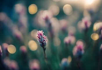 Wall Mural - blur background spring abstract natural lights art autumn beautiful blue blurred bokeh bright bubble