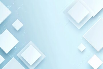 Poster - Abstract Background with Geometric Shapes in Soft Blue Tones