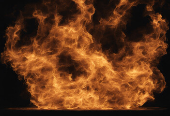 Wall Mural - covering realistic decoration flame concept background black effect particles isolated fire light sp