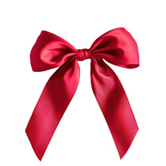 Wall Mural - Elegant Red Satin Bow with Flowing Ribbons for Gifts and Decorations