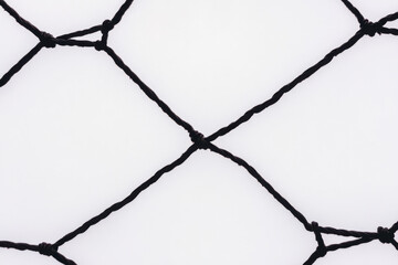 A black and white photo of a net with a white background