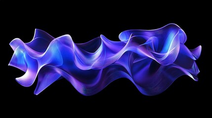 Poster - Abstract Waveform Design in Vibrant Blue and Purple Tones