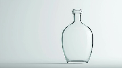 Poster - Simple and Elegant Glass Bottle with Smooth Curves for Minimalist Design Aesthetic