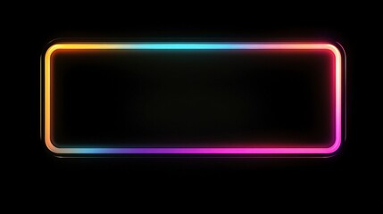 Poster - Neon Frame on Black Background for Modern Design Projects