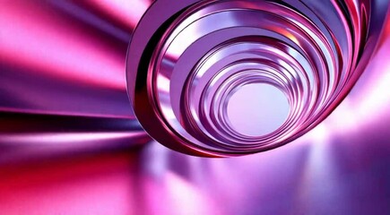 Poster - Abstract Tech Shuttle Through Purple Metal Tunnel