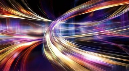 Poster - Abstract art space light speed light effect creative background design