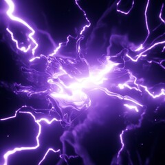 Poster - Vibrant Abstract Light Burst with Fluid Energy and Electric Motion