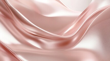 Canvas Print - Draped pink silk fabric, elegant folds, soft light, background blur, for design